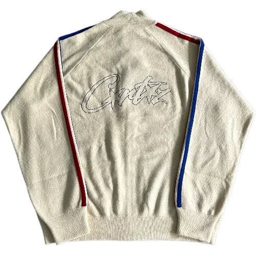 corteiz zip up Knit fleece cream - Image 2